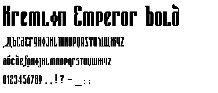 Kremlin Emperor Bold font